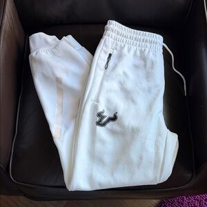 Adidas White Women's Joggers with Black Accents